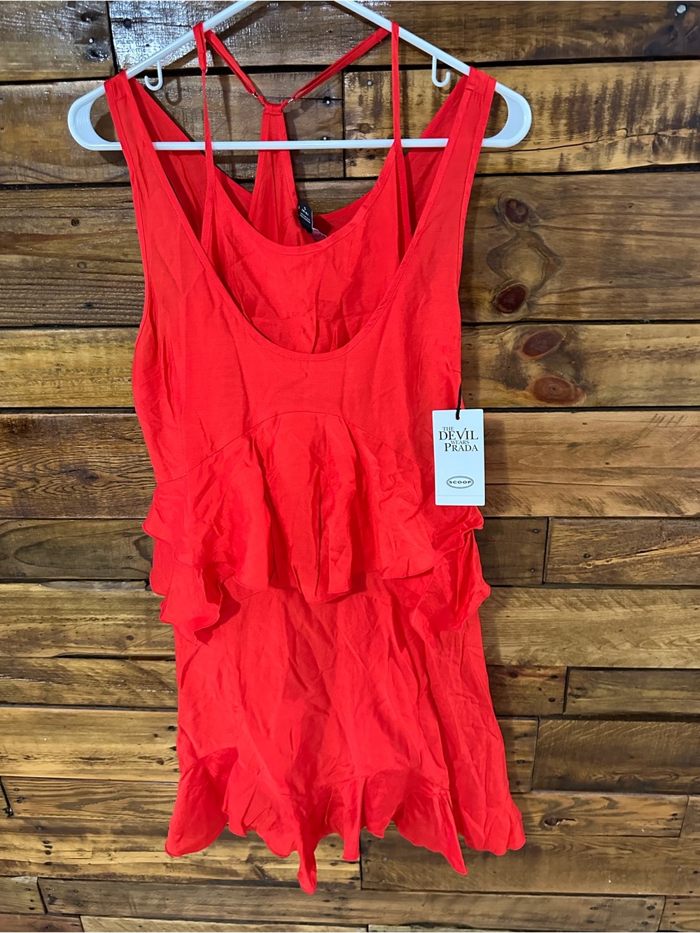 Prada Red Ruffled Tank Mini Dress - Picture 7 of 8